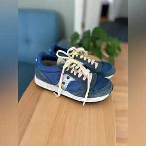 Saucony Jazz Navy Blue Trainers sneakers Sz 5